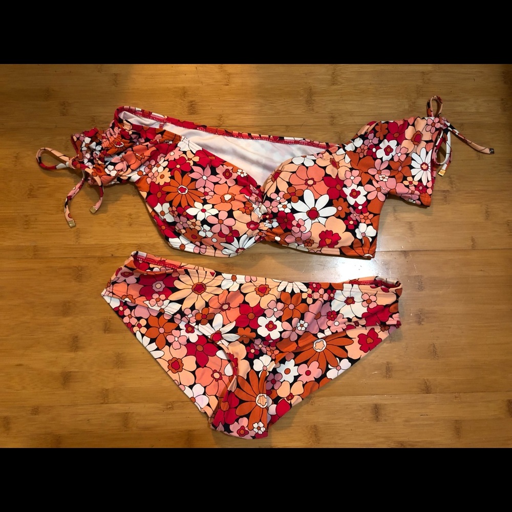 70s flower Michael Kors bathing suit
